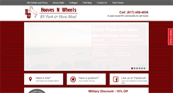 Desktop Screenshot of hoovesnwheels.com
